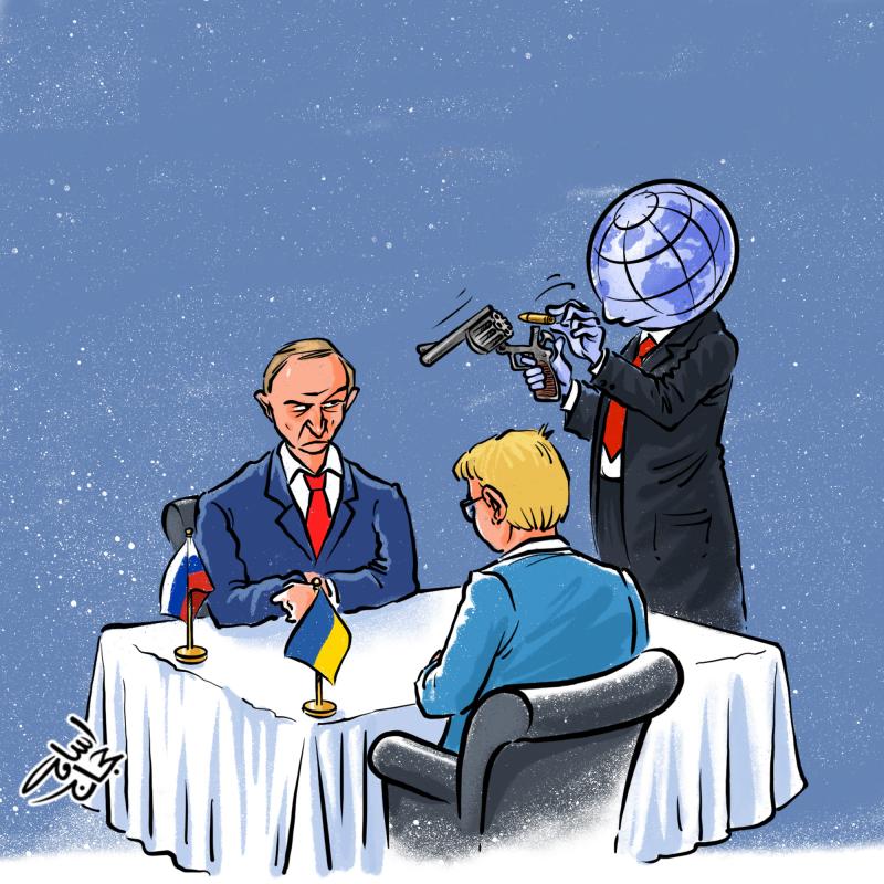 Russian Roulette Cartoon Movement